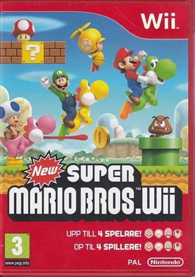 New Super Mario Bros Wii - Dansk manual - Nintendo Wii (B Grade) (Genbrug)